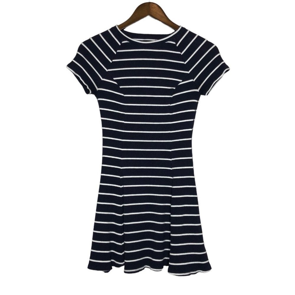 BDG Urban‎ Outfitters Striped Blue and White Short Sleeve Mini Dress Size Small